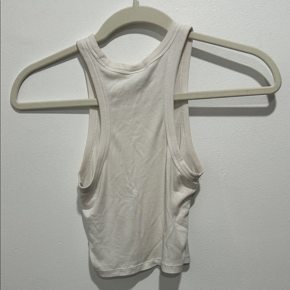 Sunday Best Cream Ribbed Racerback Tank - Picture 7 of 7